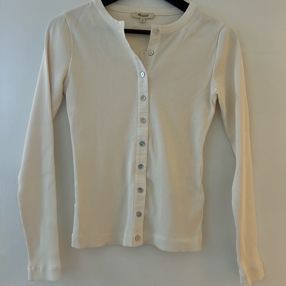 Madewell Cream Button-Up Top